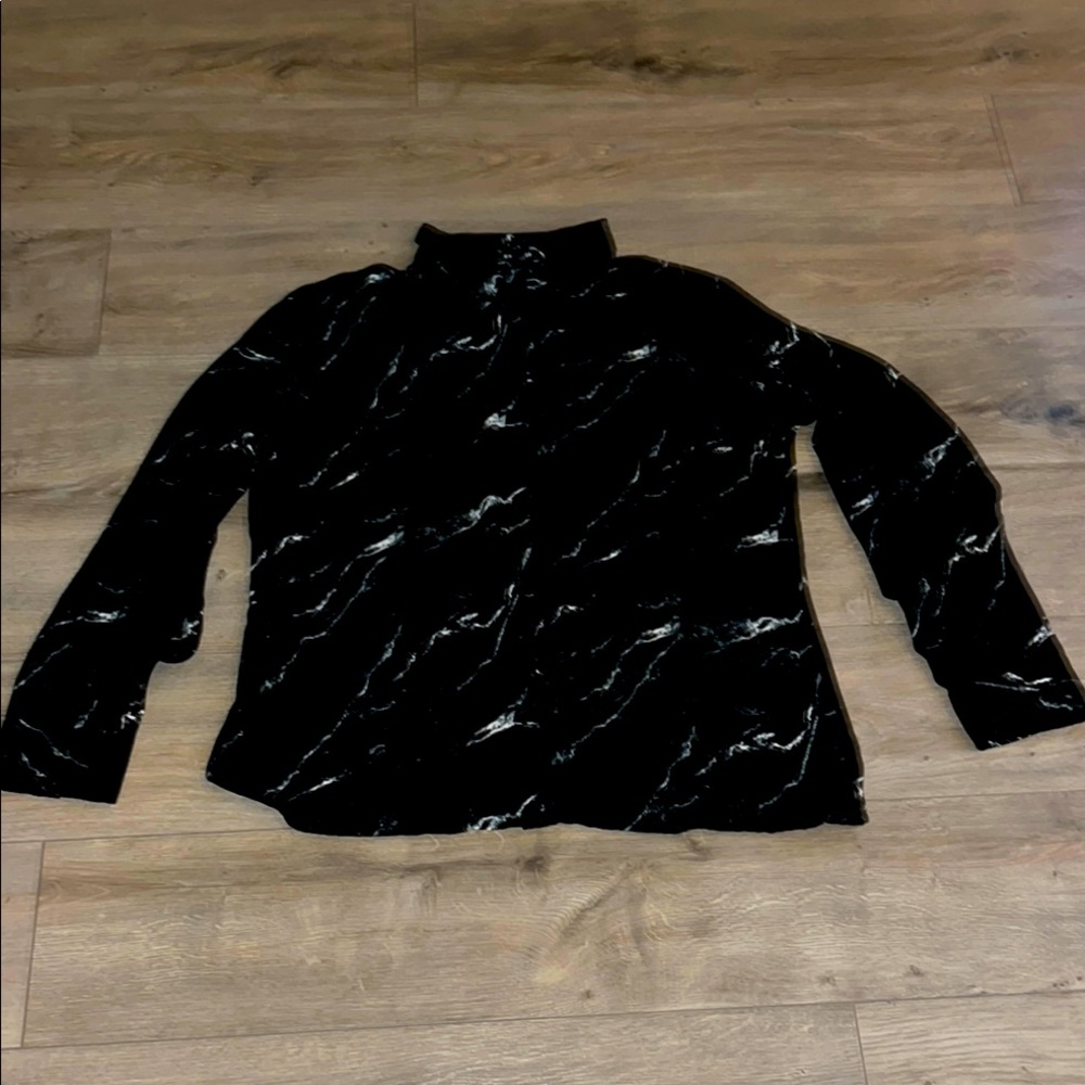 Express Black and White Patterned Shirt, Button Up, Size Medium